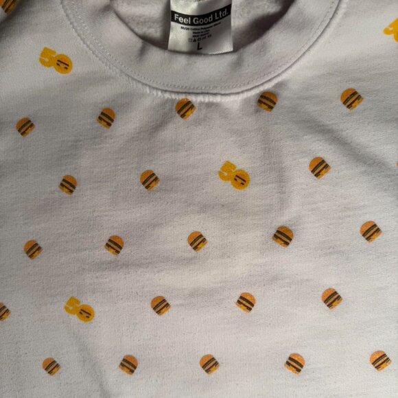 McDonald’s 50th Anniversary Big Mac Print Crewneck Sweatshirt - Picture 2 of 4